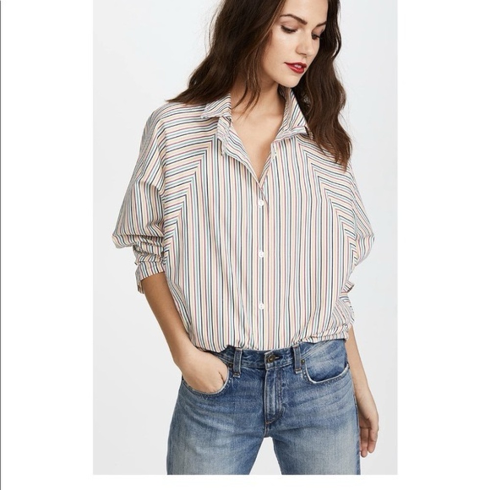 Petersyn Bromley Button Down Shirt Rainbow